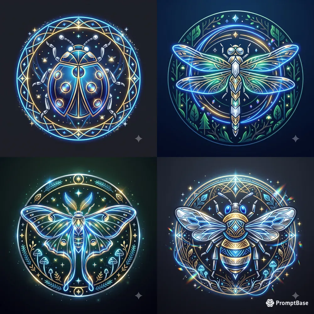 Neon Forest Insects