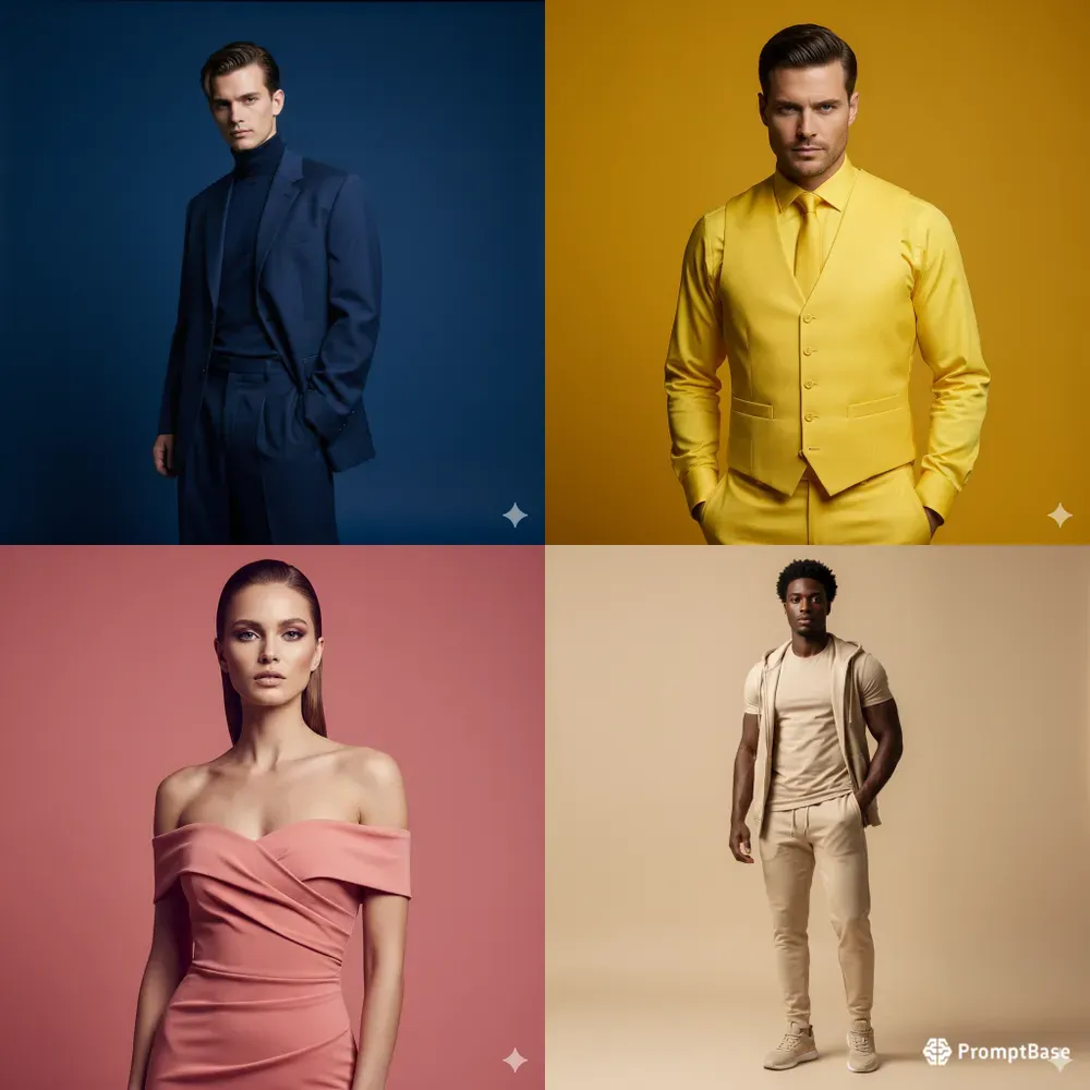 Highend Monochromatic Studio Fashion Portraits