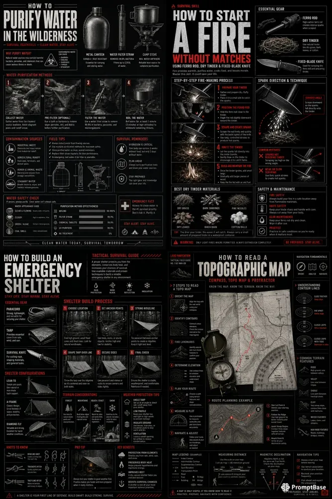 Tactical Survival Infographics