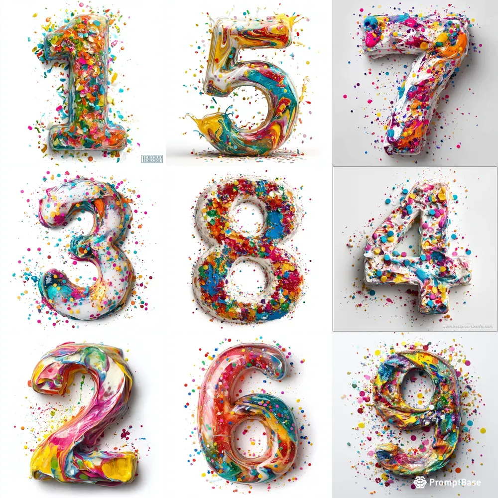 Kids Party Birthday Numbers