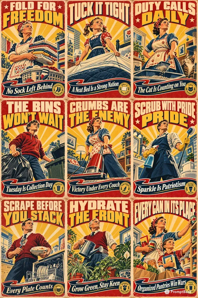 Bureaucratic Chore Propaganda Posters