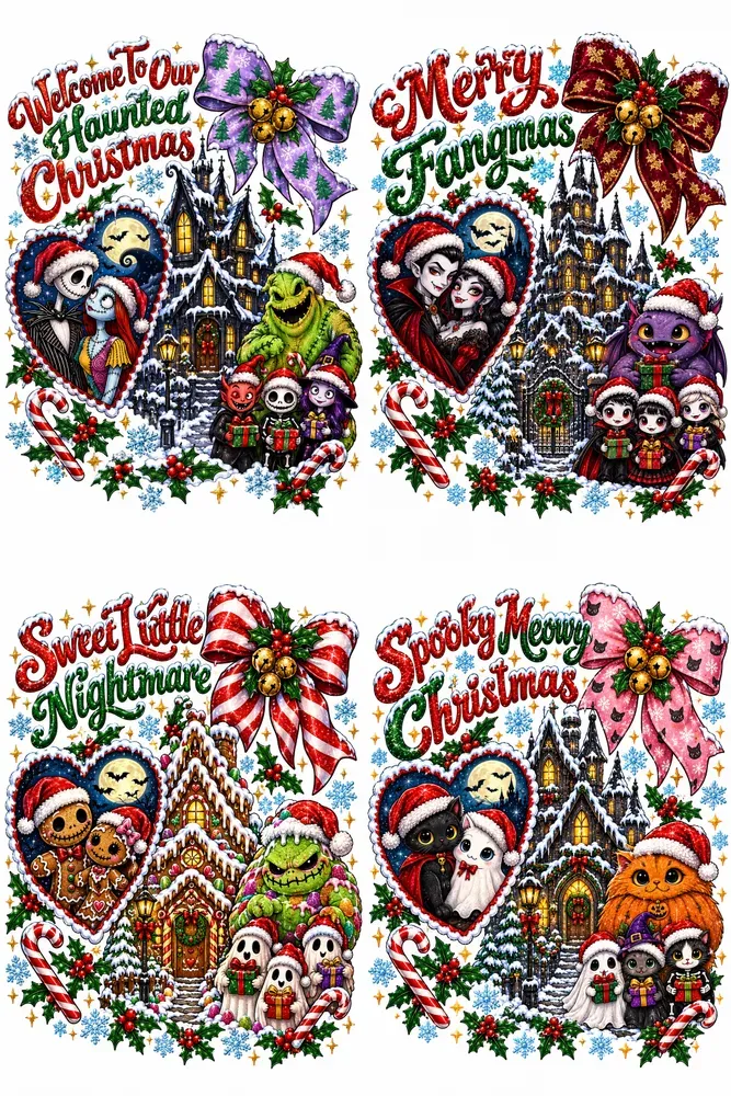 Coquette Spooky Christmas Tshirts