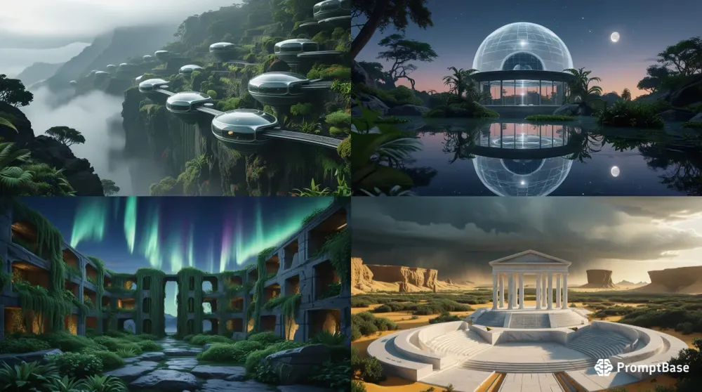 Ethereal Biofuturistic Landscapes