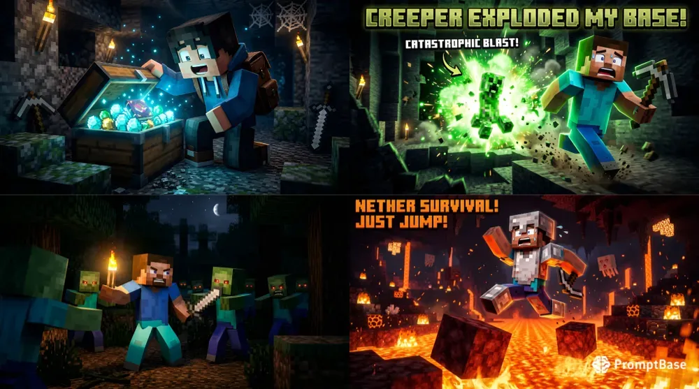 Minecraft Viral YouTube Thumbnails