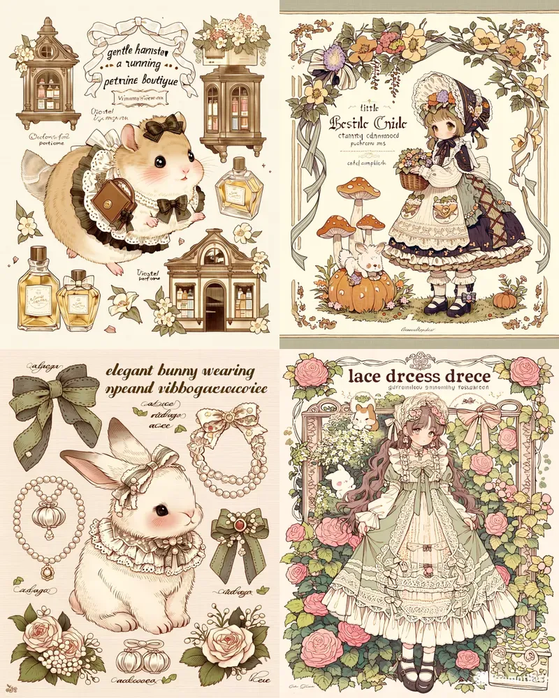 Cottagecore Character Art For Etsy