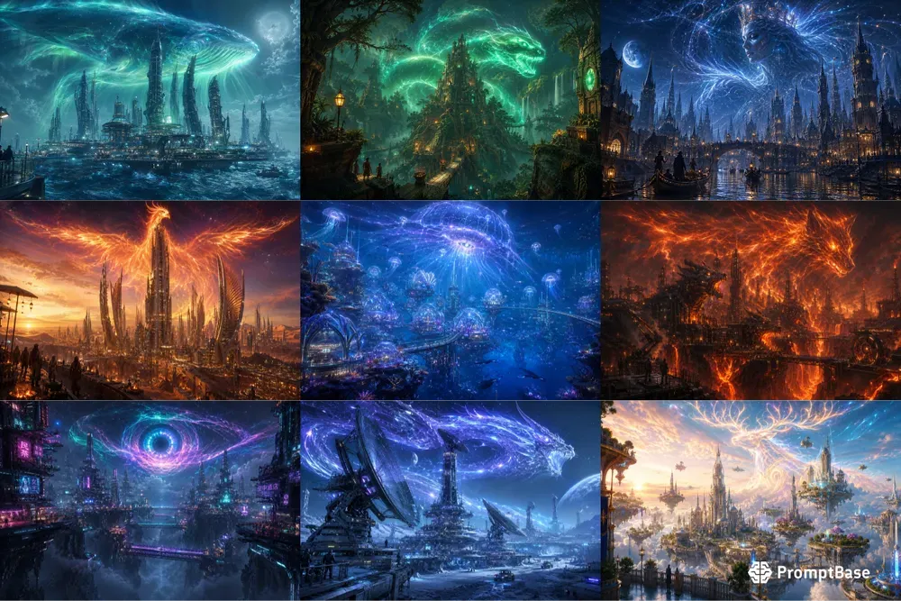 Sentient Aurora City Generator