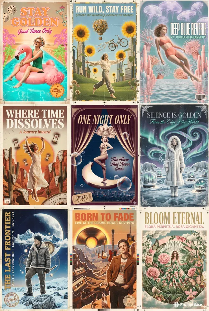 Cinematic Vintage Surreal Posters