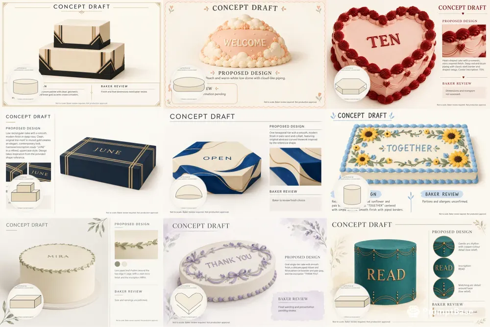 Custom Cake Proofs And Handoff Previews