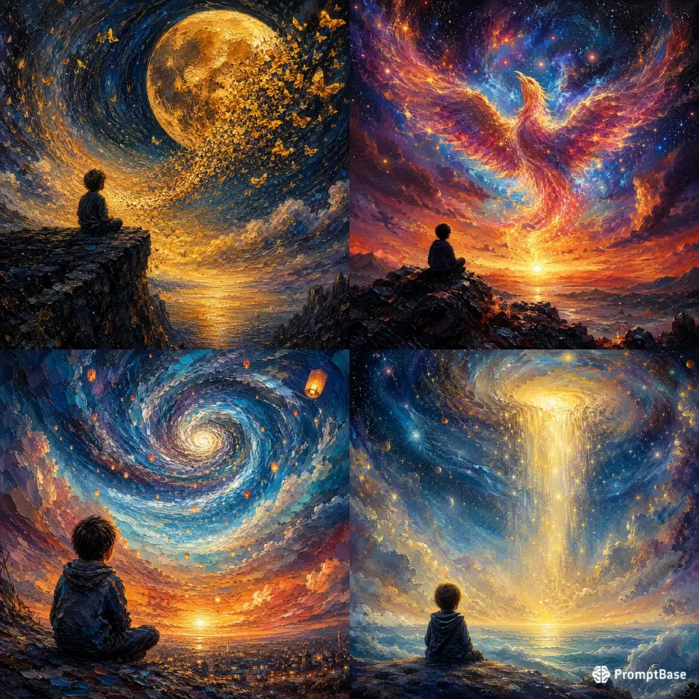 Celestial Solitude Dreamlike Cosmic