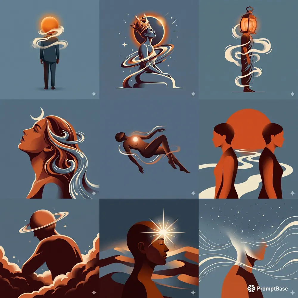 Surreal Minimalist Vector Portraits