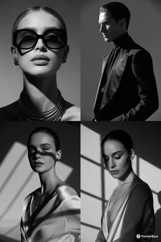 Black White Glamour Fashion Photos