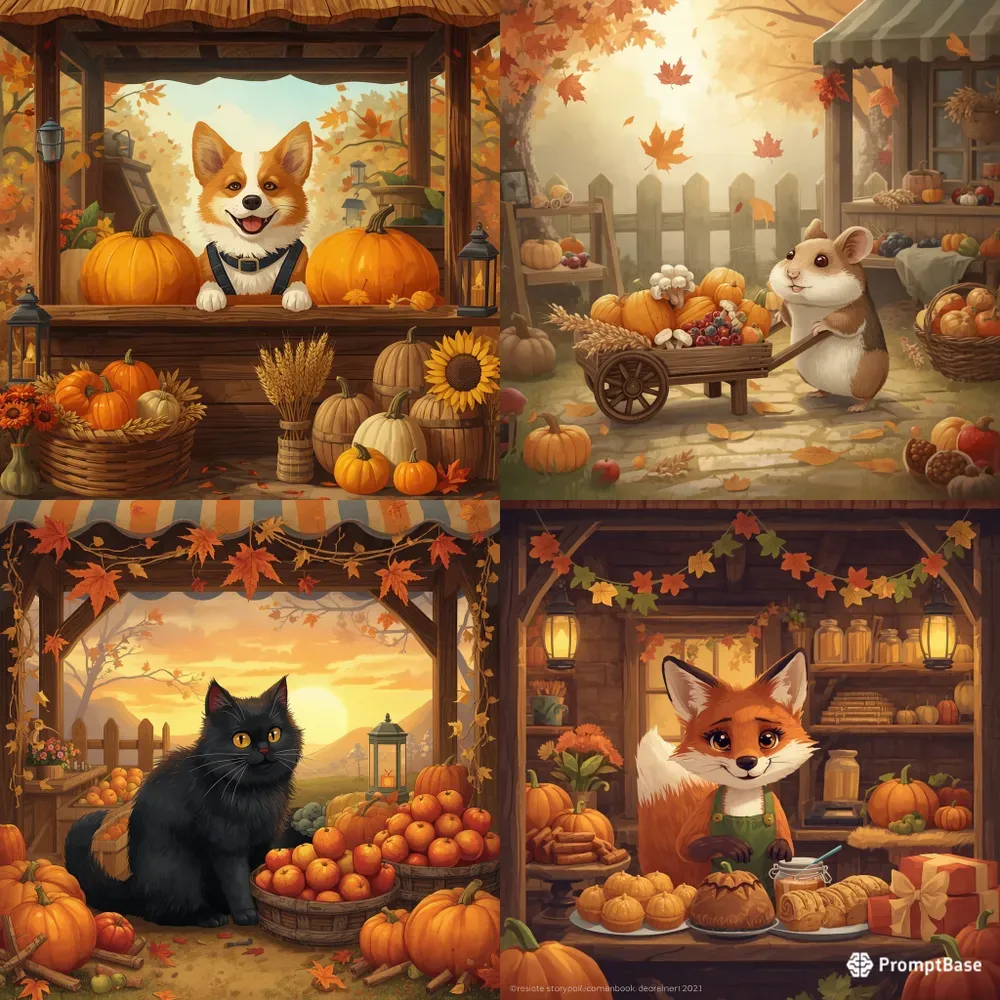 Adorable Harvest Market Pets