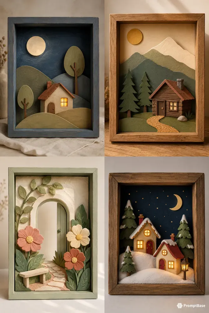 Handmade Storybook Shadow Boxes