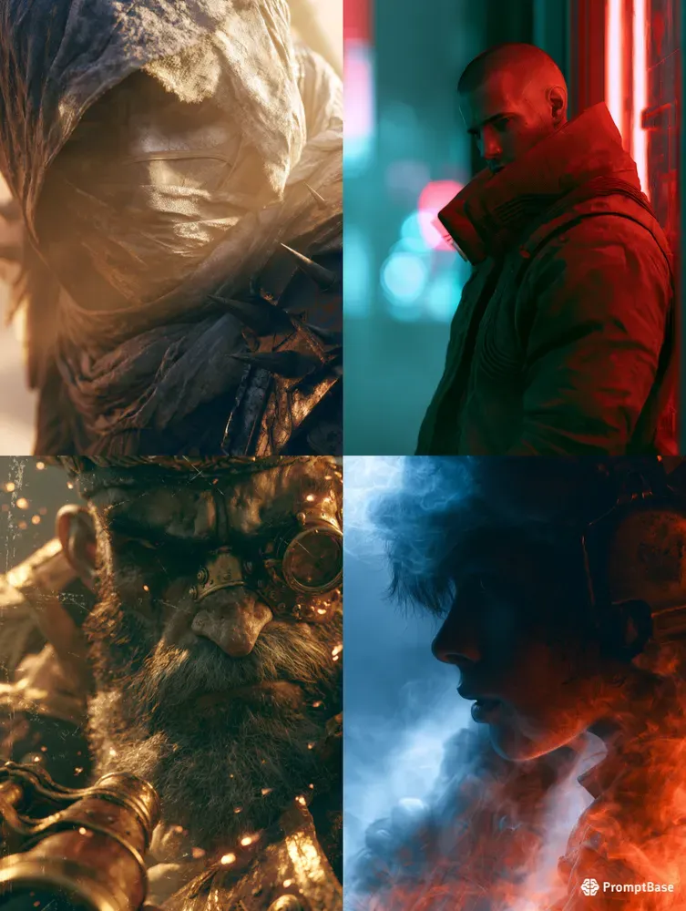 Cybernetic Character Showcase Frameworks