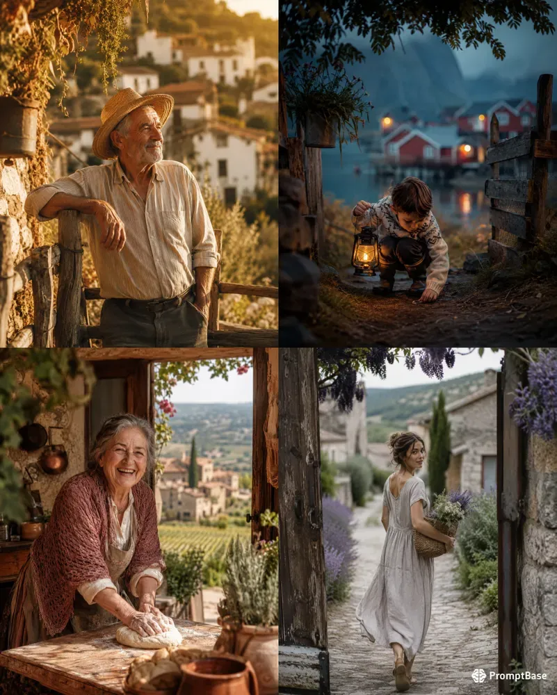 Rustic Village Life Portrait Photos