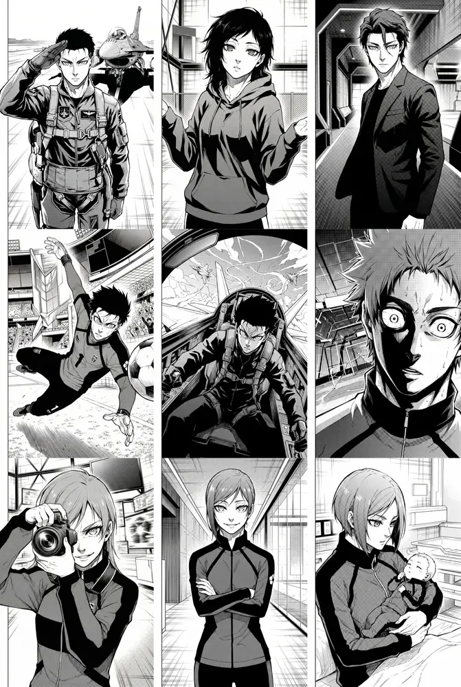 Yusuke Nomura Style Blue Lock Manga Art