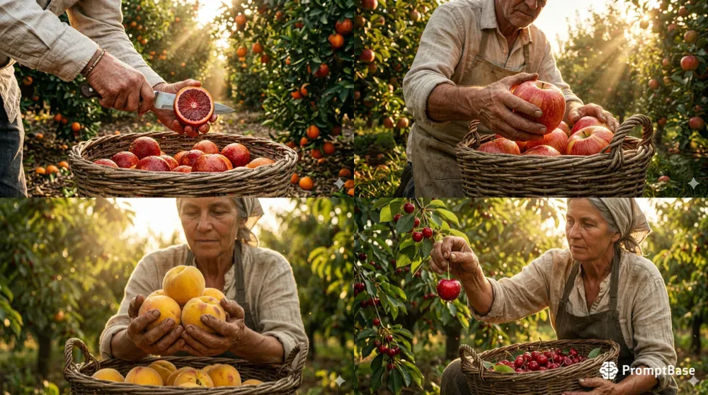 Commercial Fruit Harvest Image Assets