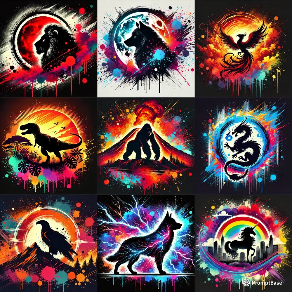 Epic Animal Silhouettes In Style
