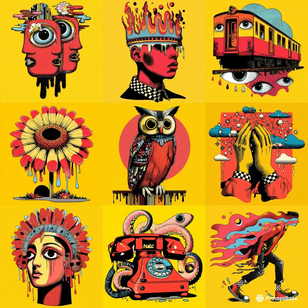 Bold Drip Pop Illustrations