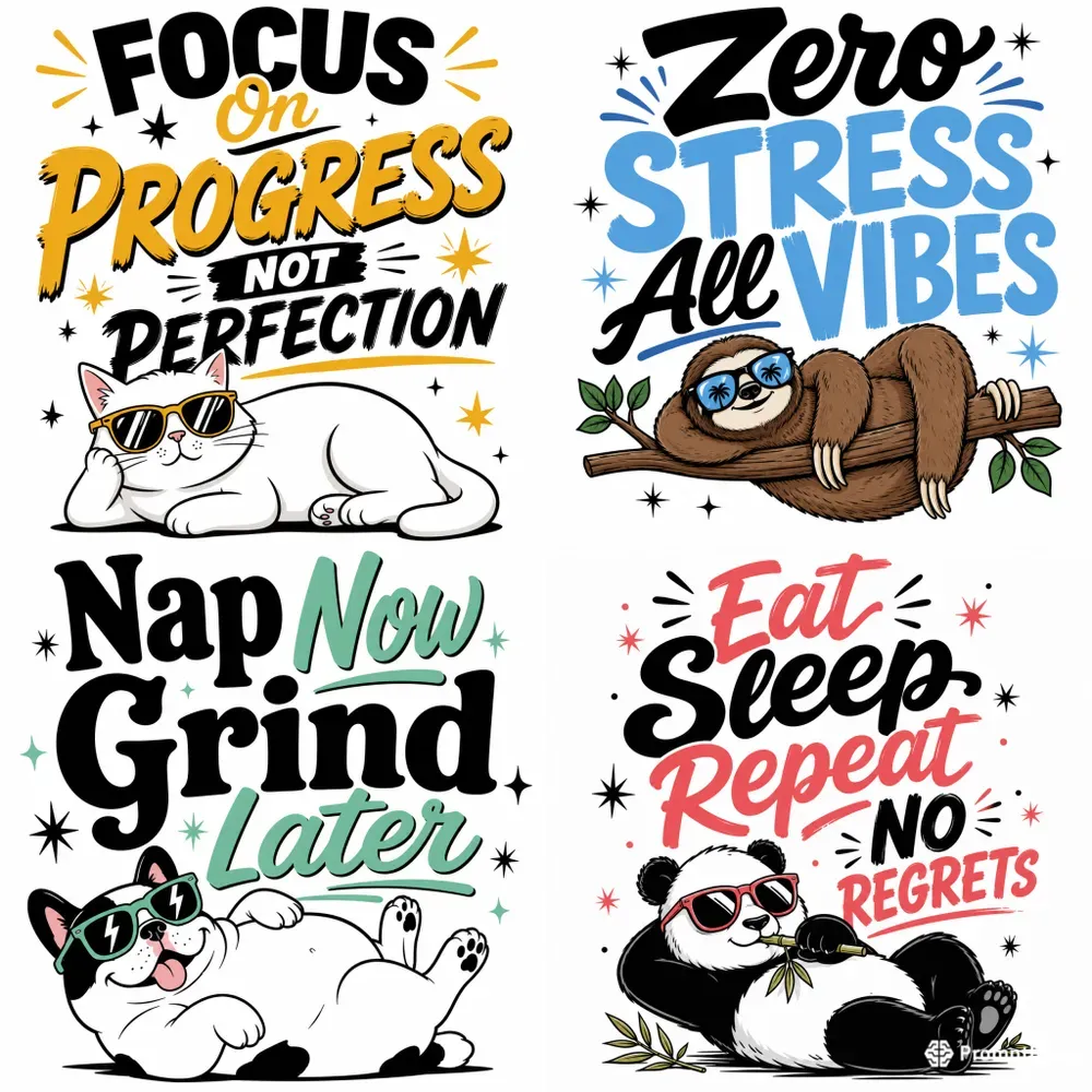 Cool Animal Typography Quote Designs