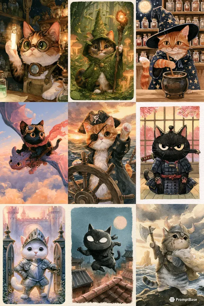 Fantasy Cat Art Generator