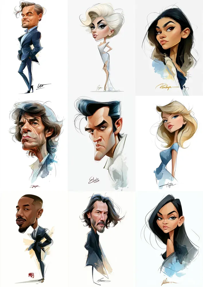 Fashion Caricature Signatures