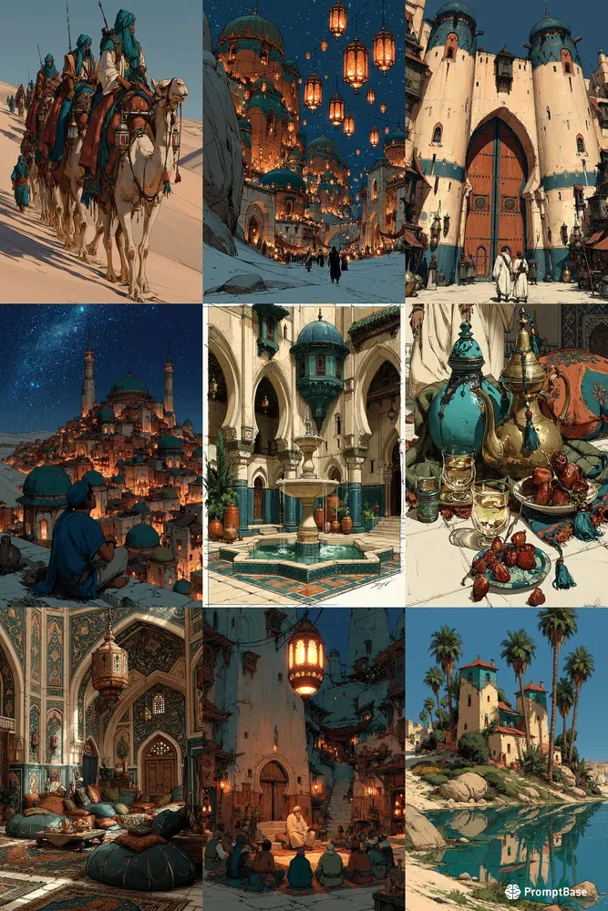 Arabian Nights Concept Art Scenes