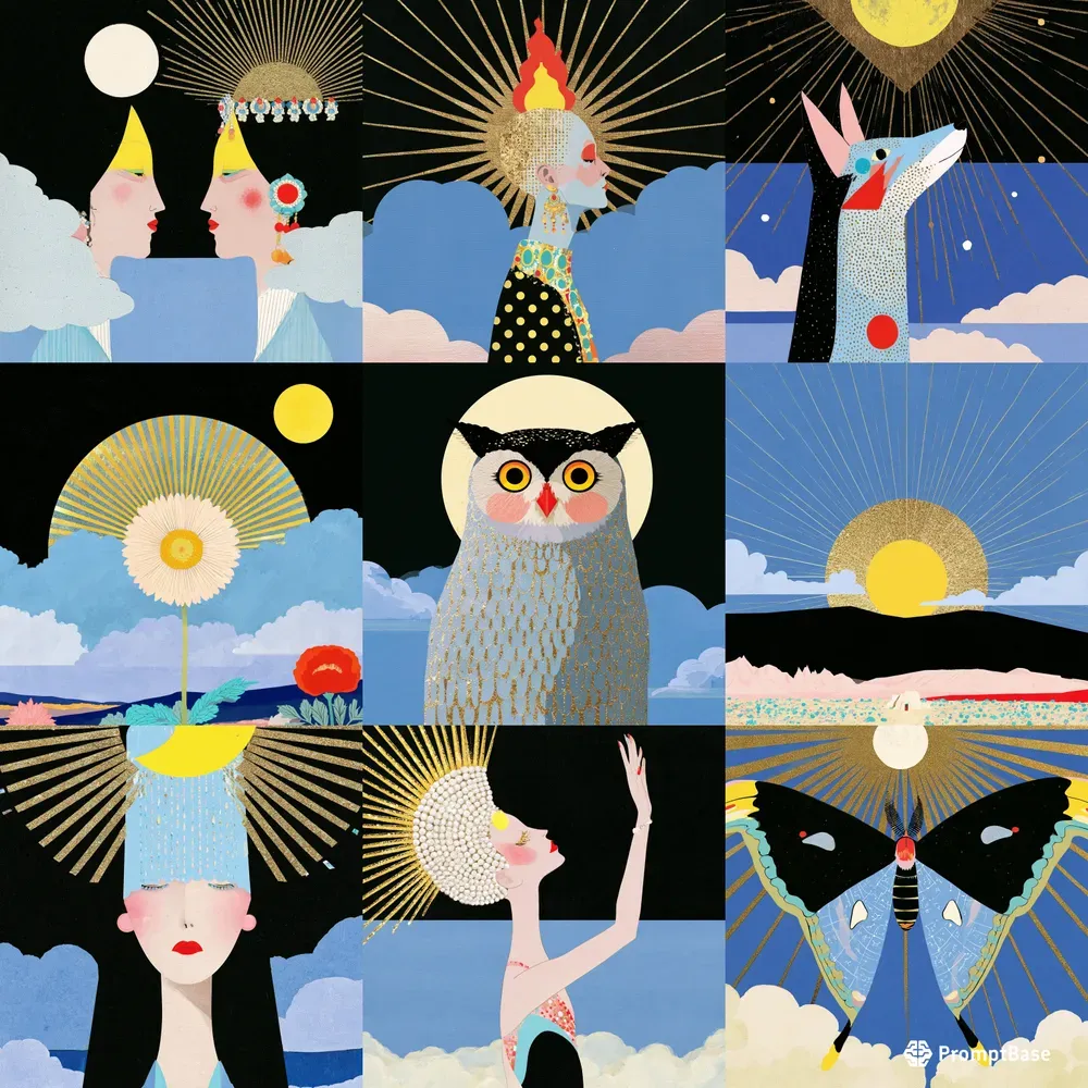 Art Deco Celestial Portraits