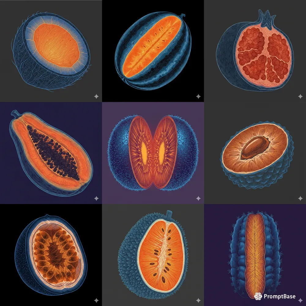 Etched Sliced Object Posters