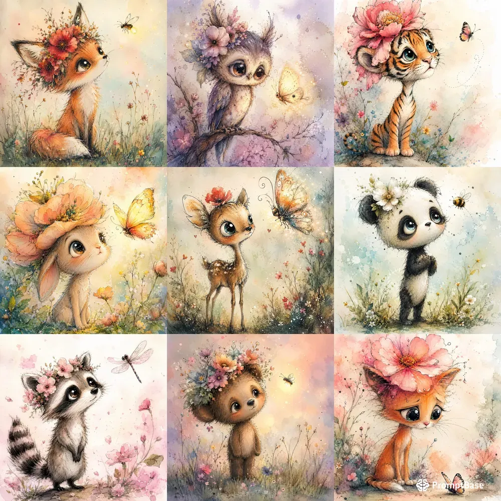Whimsical Bigeyed Character Sketches