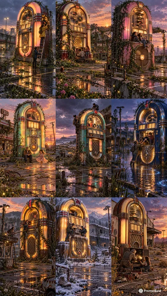 Giant Jukebox Parking Lot Worlds
