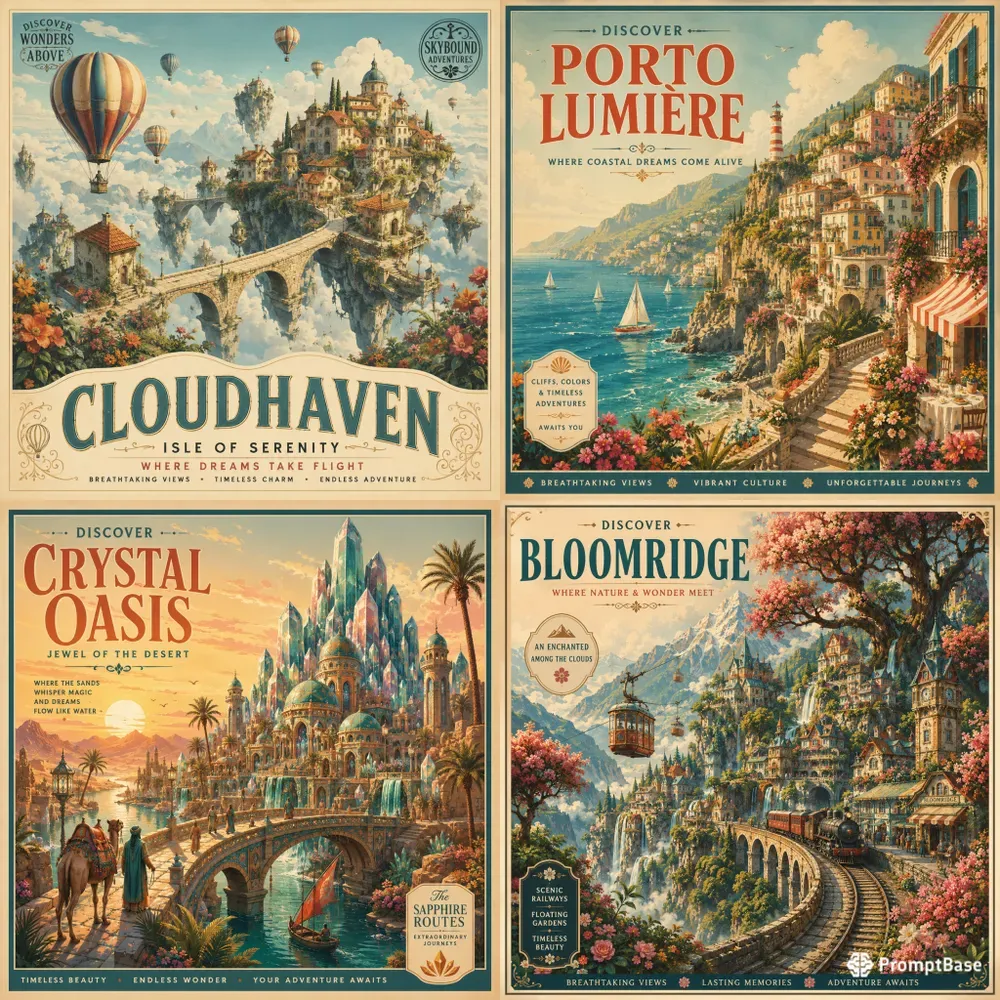 Whimsical Landmark Posters