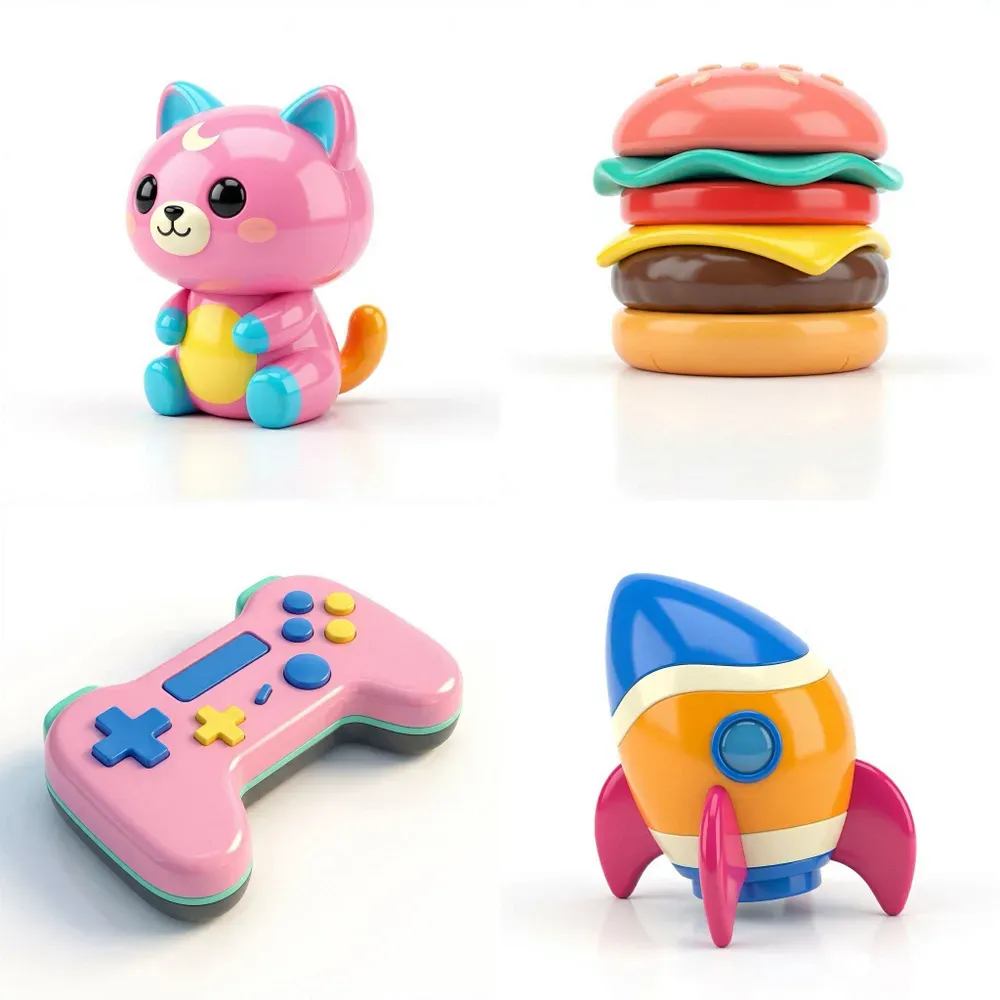 Glossy 3d Cute Toy Icons