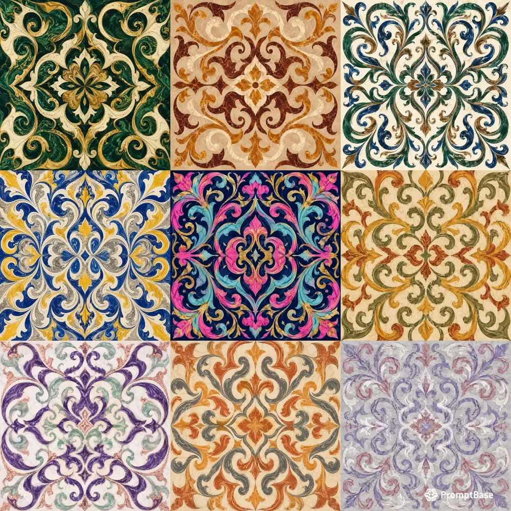 A Symmetrical Marbleized Patterns