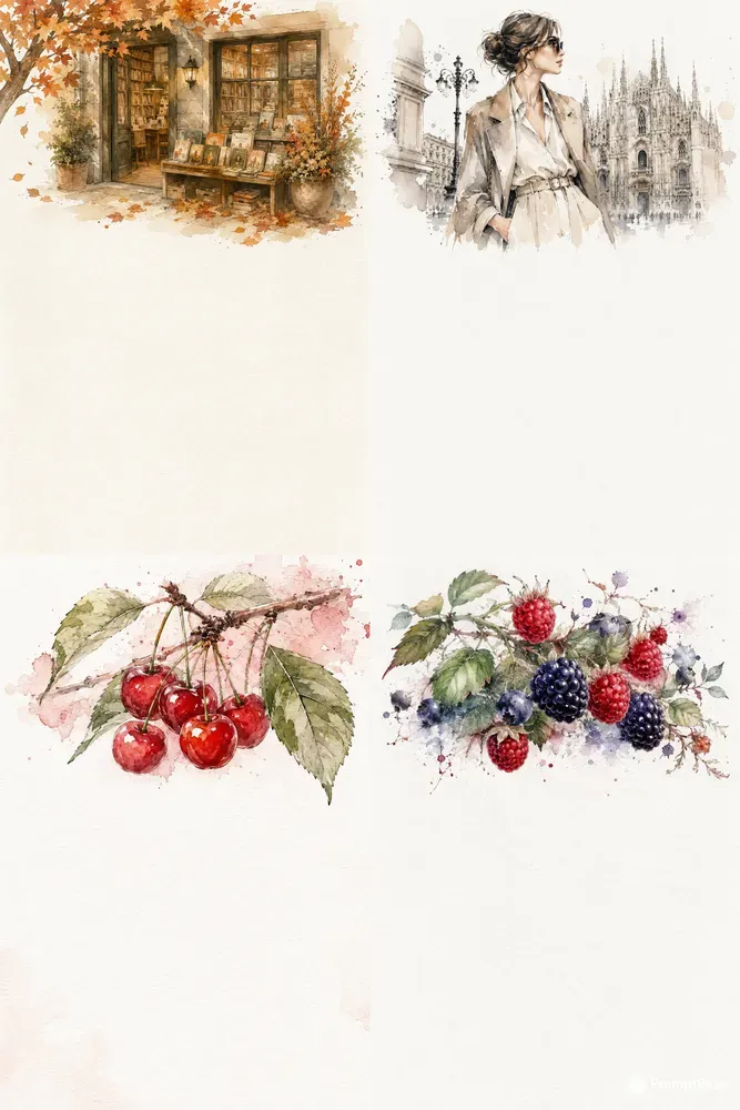 Watercolor Note Pages