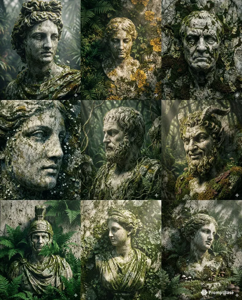 Botanical Classical Bust Portraits