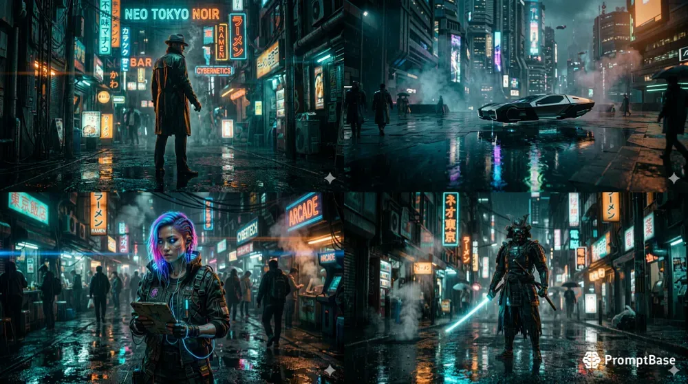 Cinematic Cyberpunk Neonoir Photography