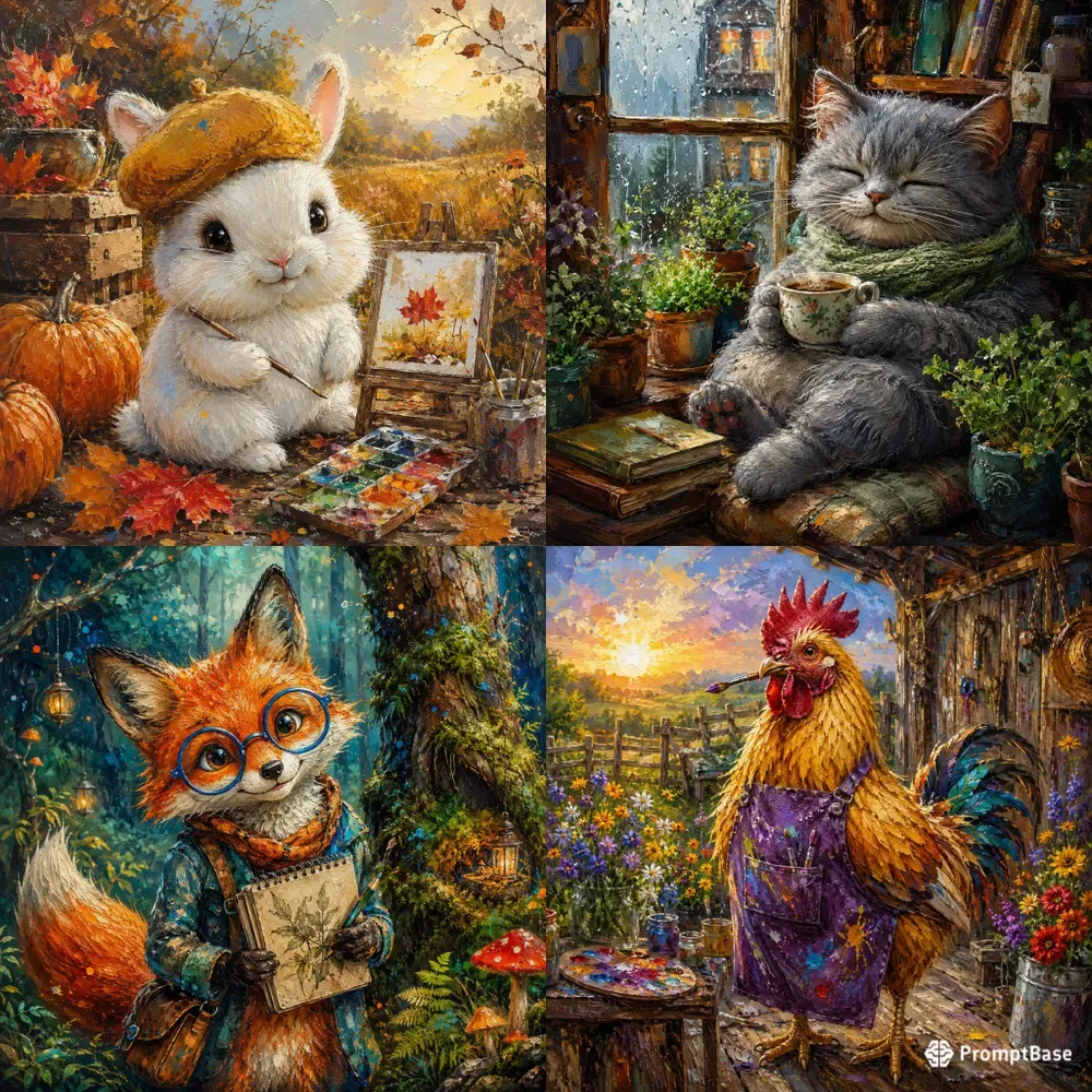 Colorful Artistic Characters Portraits