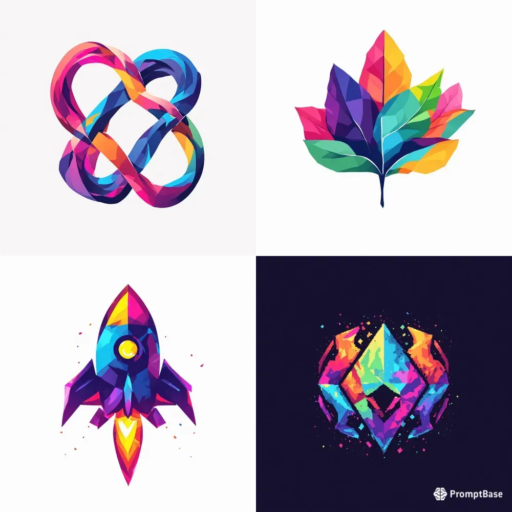 Vibrant Startup Logos Minimalist Vectors