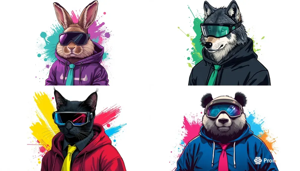 Cyberpunk Streetwear Animals Pop Art
