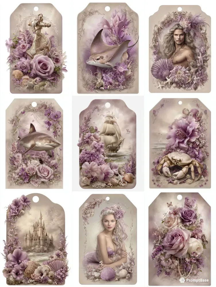 Mothers Day Mermaid Product Tags