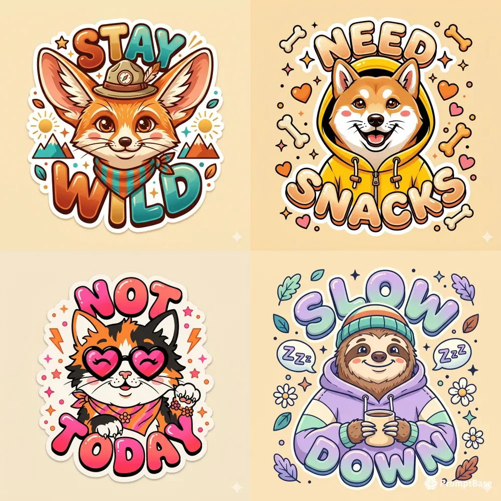 Retro Mascot Bubble Typoart