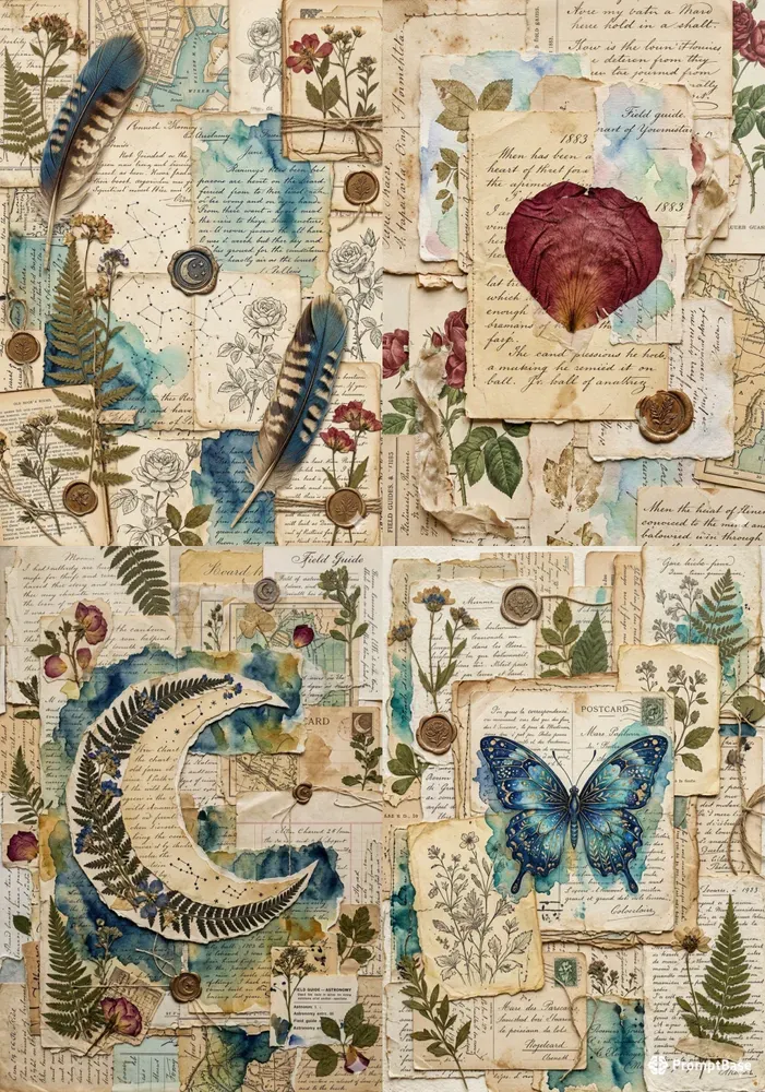 Vintage Ephemera Mixed Media Journals