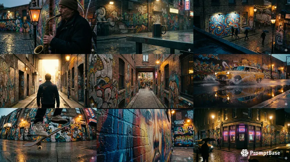 Cinematic Urban Street Art Scenes