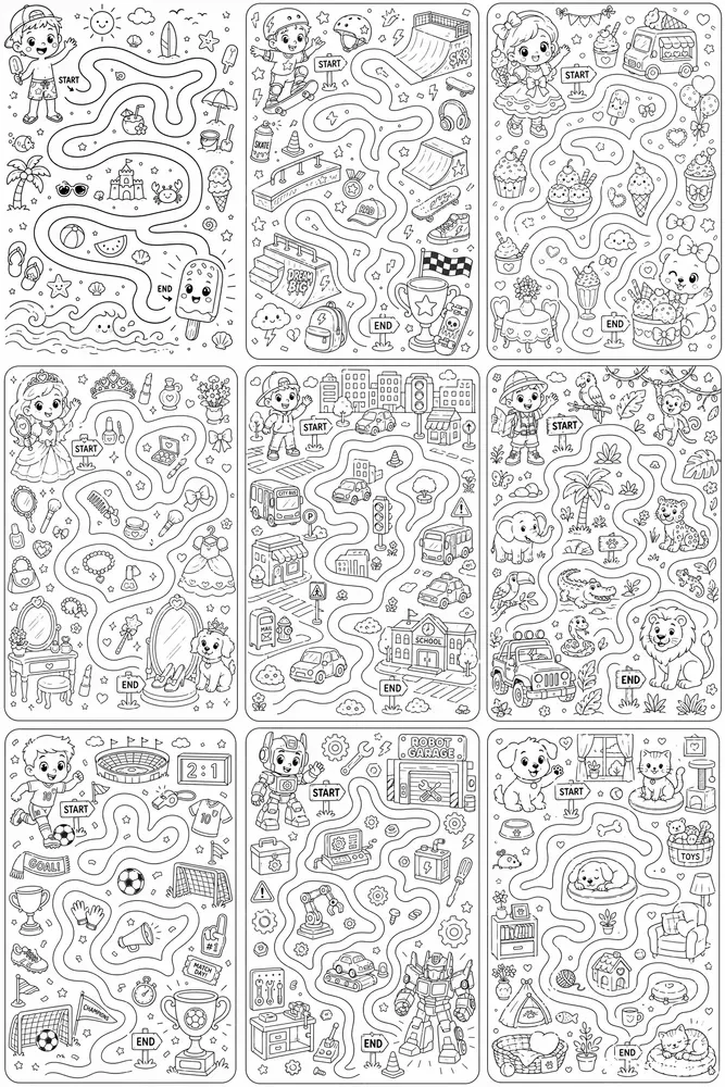 Maze Adventure Scenes