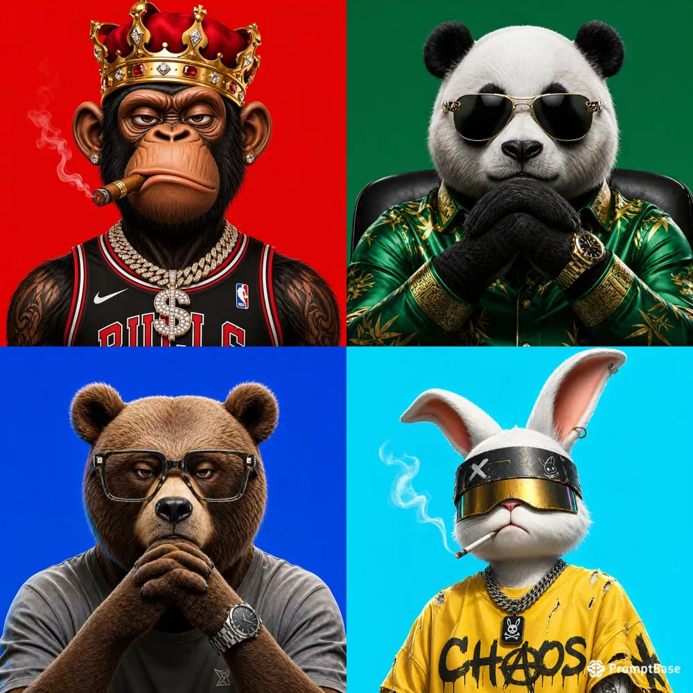 Hyper Realistic 3d Animal Mascot Pfps