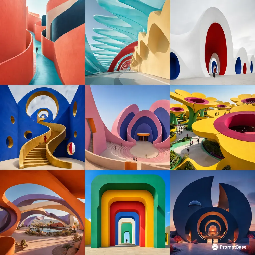 Surreal Color Portal Architectures