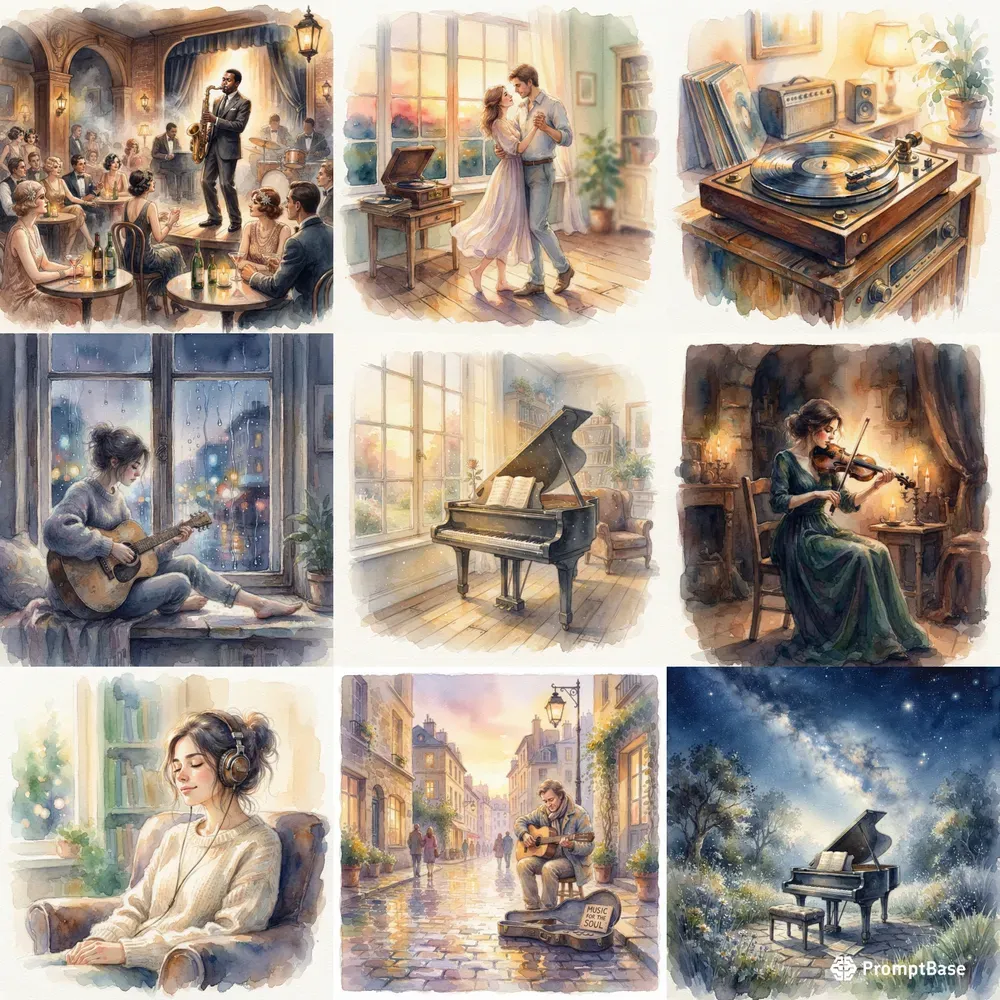 The Art Of Music In Watercolors