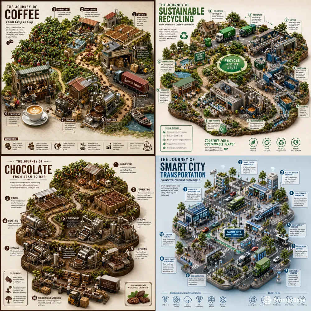 Miniature World Infographic Generator