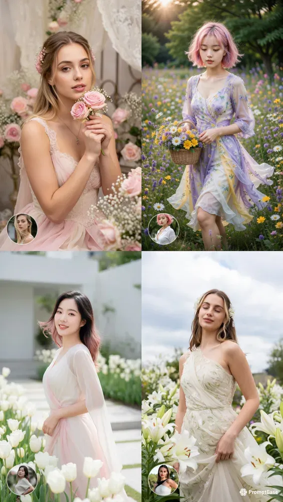 Floral Spring Fashion Photo Generator